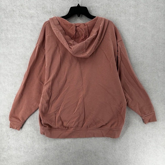 Nike Sportswear Hoodie Sweatshirt Women LG French Terry Salmon Lace-Up Oversized - Picture 2 of 12